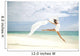 Beautiful Female Ballet Dancer Leaping Into Air Wall Mural