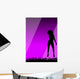 Party Girl Flyer Poster Audience Happy Dance Purple Wall Mural