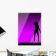 Party Girl Flyer Poster Audience Happy Dance Purple Wall Mural