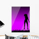 Party Girl Flyer Poster Audience Happy Dance Purple Wall Mural