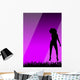 Party Girl Flyer Poster Audience Happy Dance Purple Wall Mural