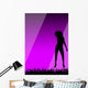 Party Girl Flyer Poster Audience Happy Dance Purple Wall Mural