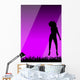 Party Girl Flyer Poster Audience Happy Dance Purple Wall Mural