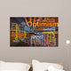 Optimism Word Cloud Glowing Wall Mural