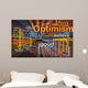 Optimism Word Cloud Glowing Wall Mural