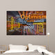 Optimism Word Cloud Glowing Wall Mural