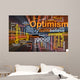 Optimism Word Cloud Glowing Wall Mural