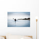 California, Morro Bay State Park, Woman Kayaking In Ocean, Silhouette Wall Mural