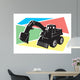 Bulldozer Colured Back Ground