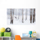 A Horse Stands Beside A Forest Of Bare Trees With The Blustery Snow Wall Mural