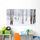 A Horse Stands Beside A Forest Of Bare Trees With The Blustery Snow Wall Mural