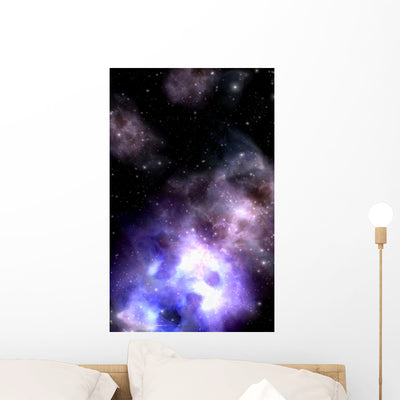 Stars Wall Mural shown on a wall