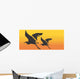 Two Cranes Flying Wall Mural
