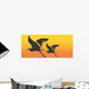 Two cranes flying Wall Mural