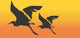 Two cranes flying Wall Mural