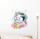 Spacebun White Space Rabbit Wall Decal