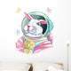Spacebun White Space Rabbit Wall Decal