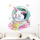 Spacebun White Space Rabbit Wall Decal