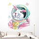Spacebun White Space Rabbit Wall Decal