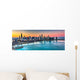 Sunset behind Chicago Winter Wall Decal