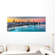 Sunset behind Chicago Winter Wall Decal