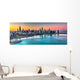 Sunset behind Chicago Winter Wall Decal