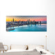Sunset behind Chicago Winter Wall Decal
