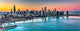 Sunset behind Chicago Winter Wall Decal