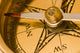Old Style Brass Compass Closeup Wall Mural