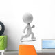 3D Small People-run Wall Decal