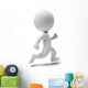 3D Small People-run Wall Decal