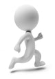 3D Small People-run Wall Decal