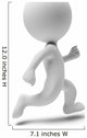 3D Small People-run Wall Decal