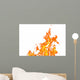 Fire Flame Isolated on White Backgound Wall Decal