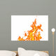 Fire Flame Isolated on White Backgound Wall Decal