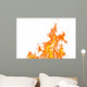 Fire Flame Isolated on White Backgound Wall Decal