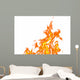 Fire Flame Isolated on White Backgound Wall Decal