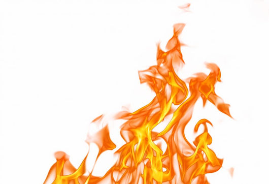 Fire Flame Isolated on White Backgound Wall Decal