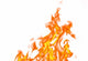 Fire Flame Isolated on White Backgound Wall Decal