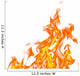 Fire Flame Isolated on White Backgound Wall Decal
