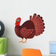 Turkey Vector Cartoon Character Wall Decal