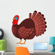 Turkey Vector Cartoon Character Wall Decal