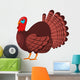 Turkey Vector Cartoon Character Wall Decal