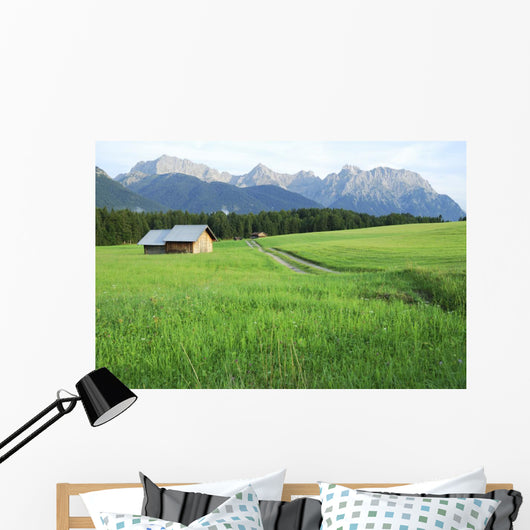 Pasture in the alps Wall Mural