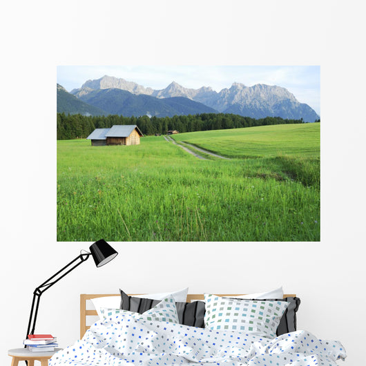 Pasture in the alps Wall Mural
