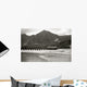 Hawaii, Kauai, Hanalei Bay And Pier At Sunset, Black And White Wall Mural