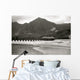 Hawaii, Kauai, Hanalei Bay And Pier At Sunset, Black And White Wall Mural