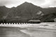 Hawaii, Kauai, Hanalei Bay And Pier At Sunset, Black And White Wall Mural