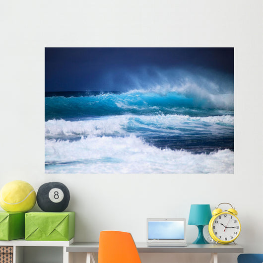 Hawaii, Oahu, Beautiful Wave Breaking Wall Mural