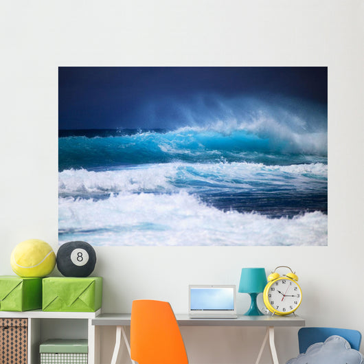 Hawaii, Oahu, Beautiful Wave Breaking Wall Mural